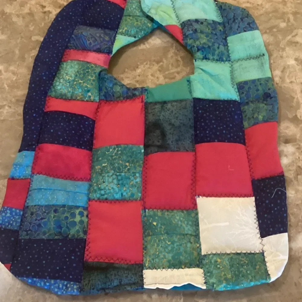 NWOT. Hand Crafted Quilted Reversible Baby Bib $12 ea. or 3/$25
